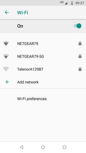 Select the wireless network you want to connect to