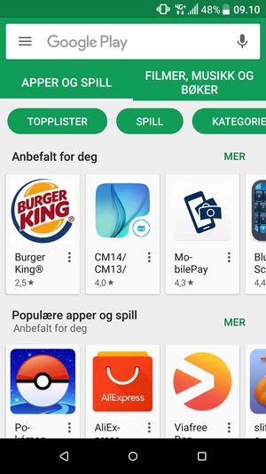 Velg søkefelt
