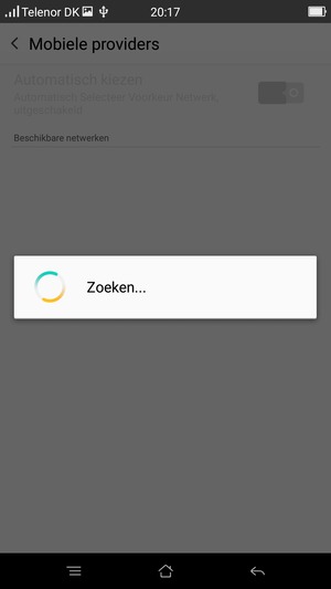 Wacht tot de zoekopdracht beëindigd is