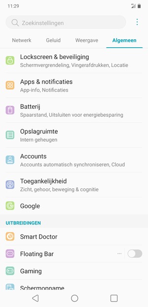Selecteer Lockscreen & beveiliging