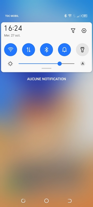 Déroulez à nouveau le menu du haut