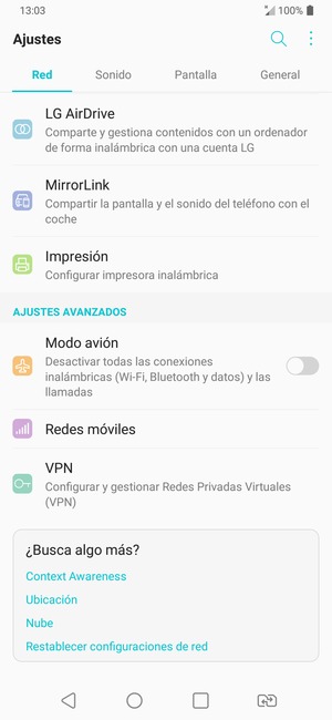 Desplácese y seleccione Redes móviles