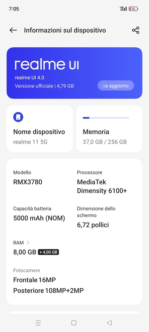 Seleziona realme UI