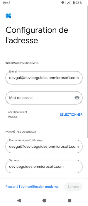 Saisissez votre mot de passe