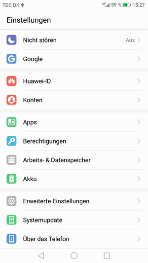 Scrollen Sie und wählen Sie Erweiterte Einstellungen