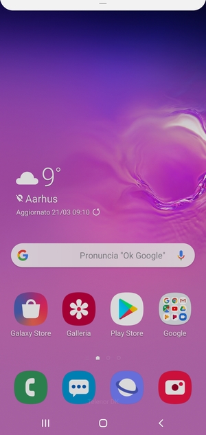 Scorri verso il basso il menu in alto