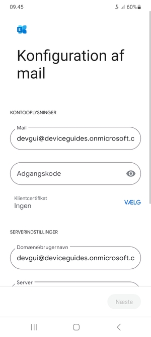 Indtast din adgangskode