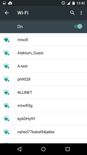 Select the wireless network you want to connect to