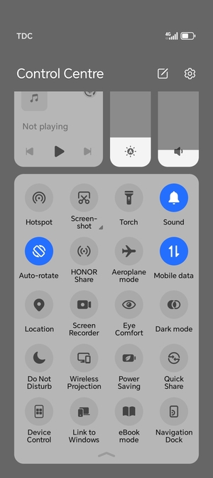 Scroll to and select Power Saving