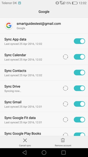 Your contacts from Google will now be synced to your smartphone