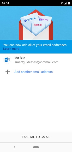 Select TAKE ME TO GMAIL