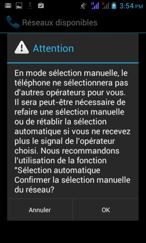 Sélectionnez OK