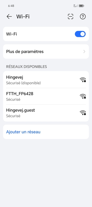 Sélectionnez le réseau sans fil auquel vous souhaitez vous connecter