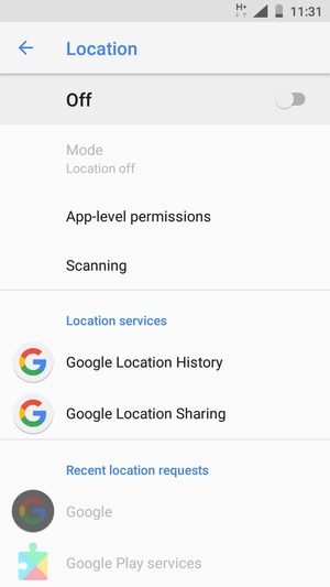Turn off Location
