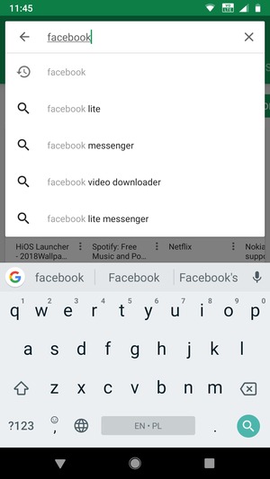 Enter the app name and select Search