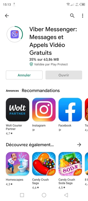 Veuillez attendre la fin de la procédure d'installation