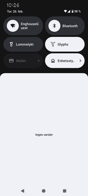 Dra ned toppmenyen igjen