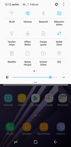 Wählen Sie Vibrieren, um in den Lautlos-Modus zu wechseln