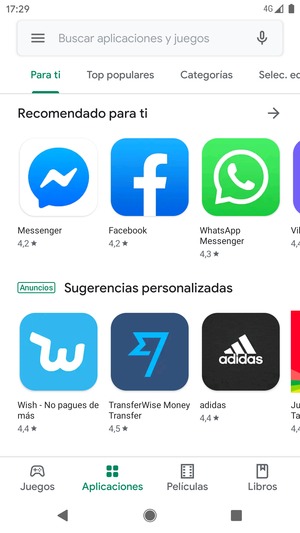 Seleccione la barra de Búsqueda