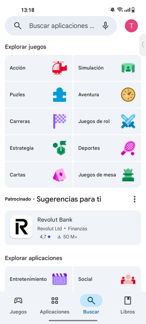 Seleccione la barra de Búsqueda