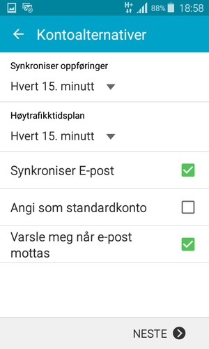 Hvis du ser dette
skjermbildet, velg NESTE