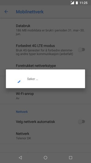 Vent til søket er ferdig