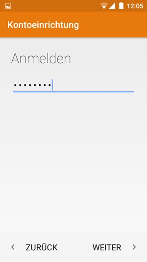 Geben Sie Ihre Gmail oder Hotmail Passwort ein und wählen Sie WEITER