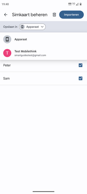 Selecteer uw Google-account