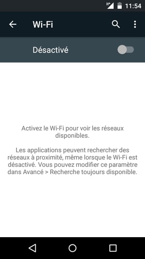 Activer le Wi-Fi