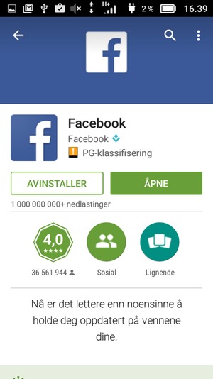 Velg ÅPNE
