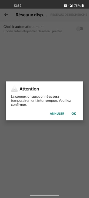 Sélectionnez OK