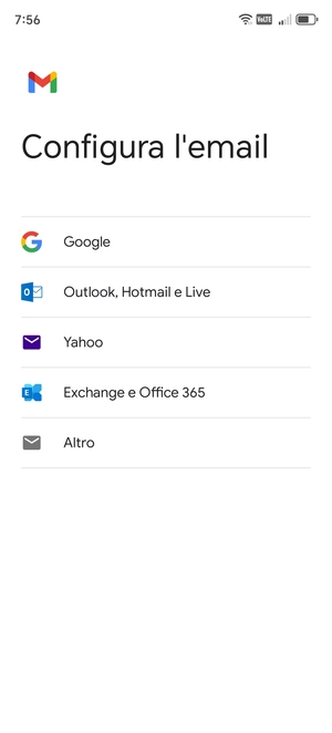 Seleziona Outlook, Hotmail e Live