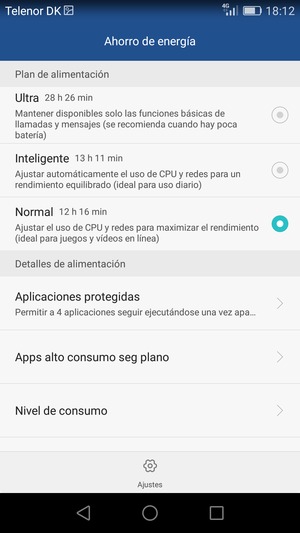 Desplácese y seleccione Inteligente