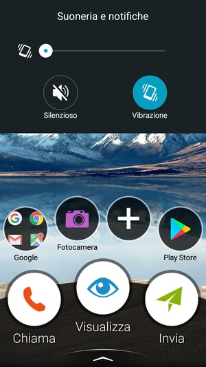 Premi ancora una volta per la modalità vibrazione, che viene confermata con una breve vibrazione
