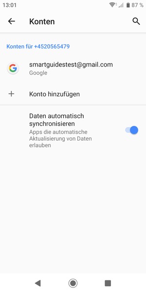 Wählen Sie Ihr Google Konto