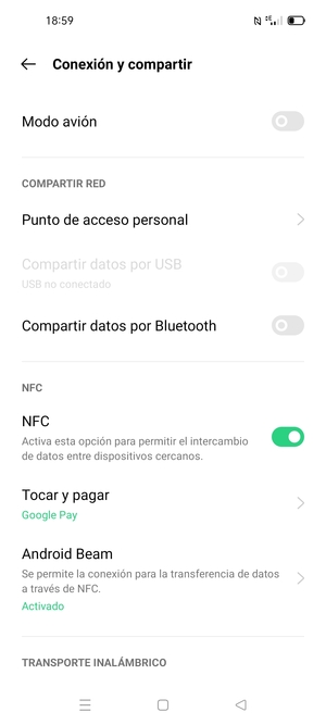 Seleccione Punto de acceso personal