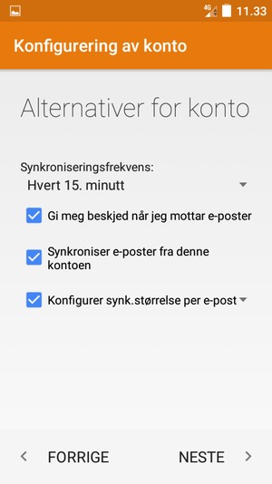Velg NESTE