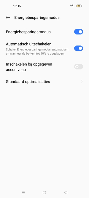 Schakel Energiebesparingsmodus in