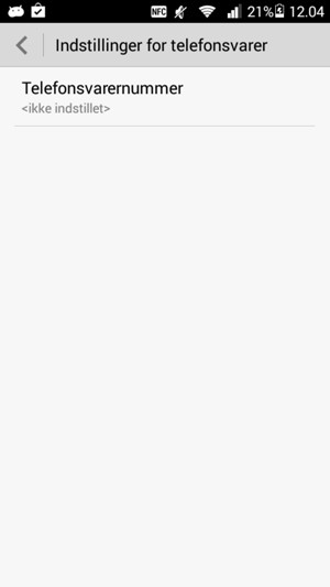 Vælg Telefonsvarernummer