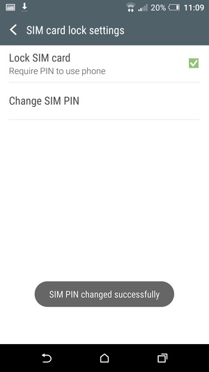 Your SIM PIN has been changed
