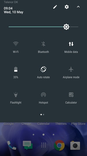 Adjust brightness to the required level