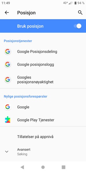 Slå av Posisjon