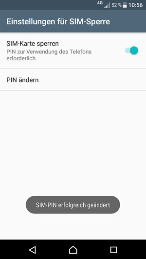 Ihre SIM-PIN wurde geändert