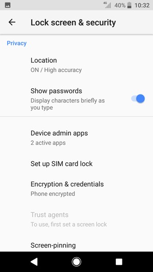 Scroll to and select Location