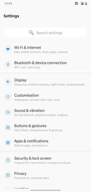 Select Wi-Fi & Internet