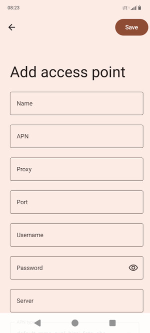 Enter MMS information