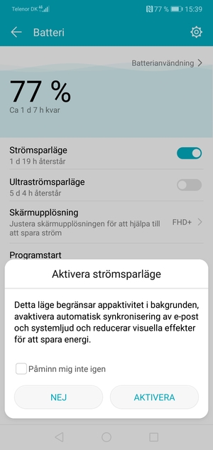 Välj AKTIVERA