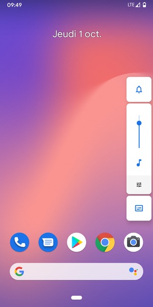 Maintenir appuyé pour baisser le volume au niveau requis