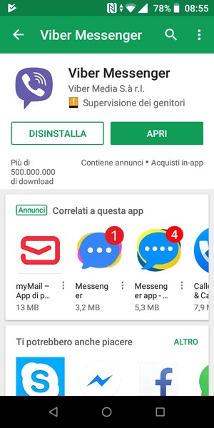 Seleziona APRI