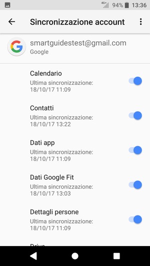 Assicurati che Contatti sia selezionato
